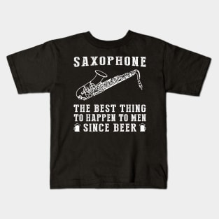 Jazz Up Life: 'Saxophone - Better Than Beer & Wine' Funny T-Shirt Kids T-Shirt